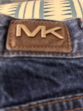 Michael Kors Men's Blue Denim Jeans with MK Leather Patch